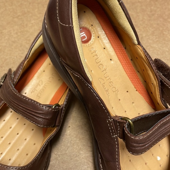 Clarks Unstructured Casual Mary Jane Loafers Shoes Size 7.5 M brown - Picture 16 of 17